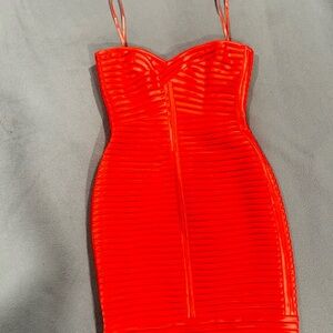 BCBGMaxAzria LiLLIE Color: Coral Reef Bodycon Cocktail Dress